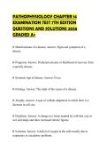 PATHOPHYSIOLOGY CHAPTER 14 EXAMINATION TEST 7TH EDITION QUESTIONS AND SOLUTIONS 2026 GRADED A&plus;