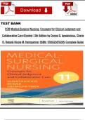 TEST BANK FOR Medical-Surgical Nursing&colon; Concepts for Clinical Judgment and Collaborative Care &lpar;Evolve&rpar; 11th Edition by Donna D&period; Ignatavicius&comma; Cherie R&period; Rebar& Nicole M&period; Heimgartner &vert;ISBN&colon; 9780323878265&vert; Complete A&plus; Guide