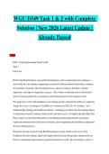 WGU D549 Task 1 & 2 with Complete  Solution &vert; New 2026 Latest Update &vert; Already Passed
