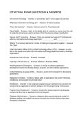 ISTM FINAL EXAM QUESTIONS & ANSWERS