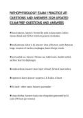 PATHOPHYSIOLOGY EXAM 1 PRACTICE ATI QUESTIONS AND ANSWERS 2026 UPDATED EXAM PREP QUESTIONS AND ANSWERS