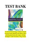 Test Bank - Pharmacology &colon; A Patient-Centered Nursing Process Approach 11th Edition &lpar; Linda E&period; McCuistion&comma; 2025&rpar; All Chapters &vert; Newest Edition