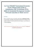 2026&sol;2027 International Economics Exam Prep&colon; Globalization&comma; IMF&comma; WTO & Emerging Economies Guide
