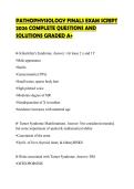 PATHOPHYSIOLOGY FINALS EXAM SCRIPT 2026 COMPLETE QUESTIONS AND SOLUTIONS GRADED A&plus;