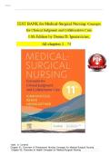 Test Bank For Medical-Surgical Nursing&colon; Concepts for Clinical Judgment and Collaborative Care 11th edition&comma; by Donna D&period; Ignatavicius ISBN&colon; 978-0323878265&comma; complete guide WITH 100&percnt; verified questions&comma; answers and &comma;rationales &sol;NEW LATEST UPDATE