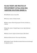 NU 646 THEORY AND PRACTICE OF PSYCHOTHERAPY ACTUAL EXAM 2026 QUESTIONS SOLUTIONS GRADED A&plus;