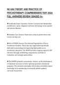 NU 646 THEORY AND PRACTICE OF PSYCHOTHERAPY COMPREHENSIVE TEST 2026 FULL ANSWERS REVIEW GRADED A&plus;