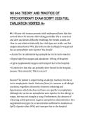 NU 646 THEORY AND PRACTICE OF PSYCHOTHERAPY EXAM SCRIPT 2026 FULL EVALUATION VERIFIED A&plus;