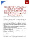 HCCA CHC&sol;CHPC ACTUAL EXAM 2026&sol;2027 - 200 VERIFIED QUESTIONS AND ANSWERS WITH FULL RATIONALE &vert; Complete Test Bank &vert; Pass Guarantee