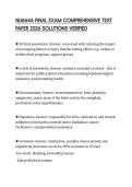 NU664A FINAL EXAM COMPREHENSIVE TEST PAPER 2026 SOLUTIONS VERIFIED