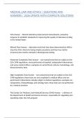 MEDICAL LAW AND ETHICS &vert; QUESTIONS AND ANSWERS &vert; 2026 UPDATE WITH COMPLETE SOLUTIONS