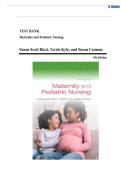 Test Bank For Maternity and Pediatric Nursing&comma; 5th Edition By Susan Ricci Theresa Kyle Susan Carman All Chapters LATEST UPDATE 2025&lowbar;2026