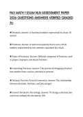 PAX MATH 1 EXAM NLN ASSESSMENT PAPER 2026 QUESTIONS ANSWERS VERIFIED GRADED A&plus;