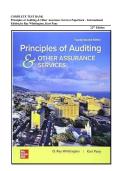COMPLETE TEST BANK  Principles of Auditing & Other Assurance Services Paperback &ndash; International Edition&comma;by Ray Whittington&comma; Kurt Pany 
