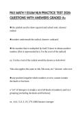 PAX MATH 1 EXAM NLN PRACTICE TEST 2026 QUESTIONS WITH ANSWERS GRADED A&plus;