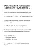 PAX MATH 1 EXAM NLN STUDY GUIDE 2026 QUESTIONS WITH SOLUTIONS GRADED A&plus;