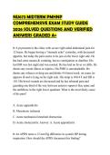 NU673 MIDTERM PMHNP COMPREHENSIVE EXAM STUDY GUIDE 2026 SOLVED QUESTIONS AND VERIFIED ANSWERS GRADED A&plus;