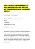 NU673 MIDTERM PMHNP EXAM SCRIPT 2026 FULL QUESTIONS AND ANSWERS WITH EXPERT RATIONALES 100 PERCENT CORRECT