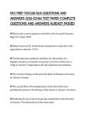 PAX PREP VOCAB NLN QUESTIONS AND ANSWERS 2026 EXAM TEST PAPER COMPLETE QUESTIONS AND ANSWERS ALREADY PASSED