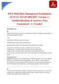 WGU D426 Data Management Foundations ACTUAL EXAM 2026&sol;2027 &vert; Version A &vert; Verified Questions & Answers &vert; Pass Guaranteed - A&plus; Graded