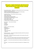 CFA Level 1 - Equity Investments with all Correct & 100&percnt; Verified Answers &vert;Latest Version &vert;Already Graded A&plus;