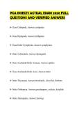 PCA INSECTS ACTUAL EXAM 2026 FULL QUESTIONS AND VERIFIED ANSWERS