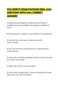 PCA INSECTS EXAM PACKAGE DEAL 2026 QUESTIONS WITH 100&percnt; CORRECT ANSWERS