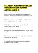 PCA INSECTS EXAMINATION TEST PAPER 2026 COMPLETE QUESTIONS AND ANSWERS GRADED A&plus;