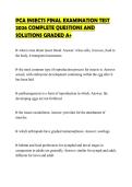 PCA INSECTS FINAL EXAMINATION TEST 2026 COMPLETE QUESTIONS AND SOLUTIONS GRADED A&plus;