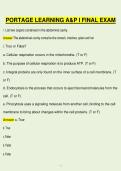 Portage Learning Anatomy & Physiology I Final Exam 2025&sol;2026 Questions With Correct Answers&period;