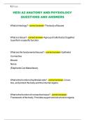 HESI A2 ANATOMY AND PHYSIOLOGY QUESTIONS AND ANSWERS 