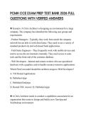 PCMH CCE EXAM PREP TEST BANK 2026 FULL QUESTIONS WITH VERIFIED ANSWERS