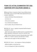 PCMH CCE ACTUAL EXAMINATION TEST 2026 QUESTIONS WITH SOLUTIONS GRADED A&plus;