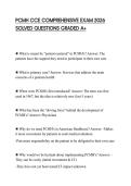 PCMH CCE COMPREHENSIVE EXAM 2026 SOLVED QUESTIONS GRADED A&plus;