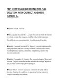 PCP COPR EXAM QUESTIONS 2025 FULL SOLUTION WITH CORRECT ANSWERS GRADED A&plus;