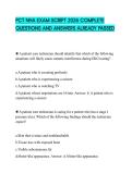 PCT NHA EXAM SCRIPT 2026 COMPLETE QUESTIONS AND ANSWERS ALREADY PASSED