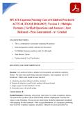RN ATI Capstone Nursing Care of Children Proctored ACTUAL EXAM 2026&sol;2027 &vert; Version 1 &vert; Multiple Formats &vert; Verified Questions and Answers &vert; Just Released - Pass Guaranteed - A&plus; Graded