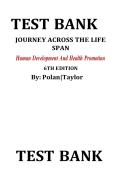 Test Bank For Journey Across the Life Span&colon; Human Development and Health Promotion 6th Edition by Elaine U&period; Polan & Daphne R&period; Taylor ISBN 9780803674875 Chapters&lpar;1 to 14&rpar;