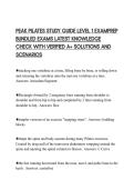 PEAK PILATES STUDY GUIDE LEVEL 1 EXAMPREP BUNDLED EXAMS LATEST KNOWLEDGE CHECK WITH VERIFIED A&plus; SOLUTIONS AND SCENARIOS