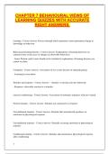 CHAPTER 7 BEHAVIOURAL VIEWS OF LEARNING QUIZZES WITH ACCURATE RIGHT ANSWERS&period;