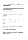 General Microbiology Final Exam&comma; MCQ Questions With Complete Solutions
