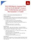 WGU D118 Objective Assessment Final ACTUAL EXAM 2026&sol;2027 &vert; Version A Latest &vert; Verified Questions and Answers &vert; Pass Guaranteed - A&plus; Graded