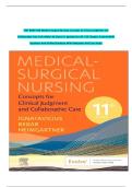 Complete Test Bank For Medical-Surgical Nursing&colon; Concepts for Clinical Judgment and Collaborative Care 11th edition by Donna D&period; Ignatavicius All 65 Chapters Fully  Covered &vert; With Questions And Correct Answers With &vert; Rationales And Case Study&period;