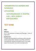 Anatomy & Physiology Test Bank &vert; Martini A&P 12th Edition &vert; Nursing & NCLEX-Style MCQs 2026