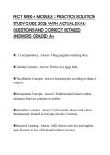 PECT PREK-4 MODULE 3 PRACTICE SOLUTION STUDY GUIDE 2026 WITH ACTUAL EXAM QUESTIONS AND CORRECT DETAILED ANSWERS GRADED A&plus;