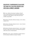 PEDORTHIST COMPREHENSIVE EXAM PAPER TEST BANK FULL SOLUTION UPDATED 2026 WITH 100&percnt; CORRECT ANSWERS