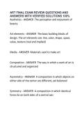 ART FINAL EXAM REVIEW QUESTIONS AND ANSWERS WITH VERIFIED SOLUTIONS 100&period;pdf