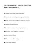 PELLET B EXAM SCRIPT 2026 FULL QUESTIONS AND CORRECT ANSWERS