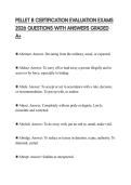 PELLET B CERTIFICATION EVALUATION EXAMS 2026 QUESTIONS WITH ANSWERS GRADED A&plus;