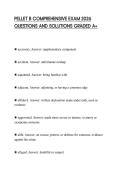 PELLET B COMPREHENSIVE EXAM 2026 QUESTIONS AND SOLUTIONS GRADED A&plus;